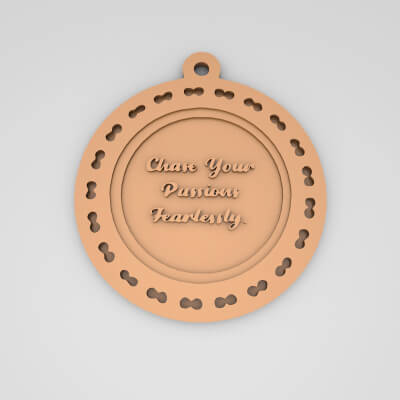 Chase Your Passions Fearlessly Quote Round Keychain