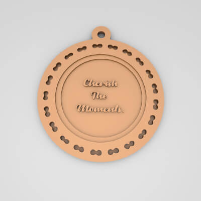 Cherish The Moments Quote Round Keychain