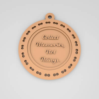 Collect Memories Not Things Quote Round Keychain