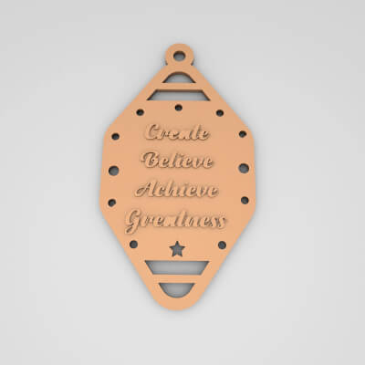 Create Believe Achieve Greatness Cute Keychain