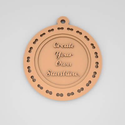 Create Your Own Sunshine Quote Round Keychain