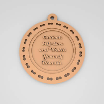 Cultivate Self-Love and Watch Yourself Flourish Quote Round