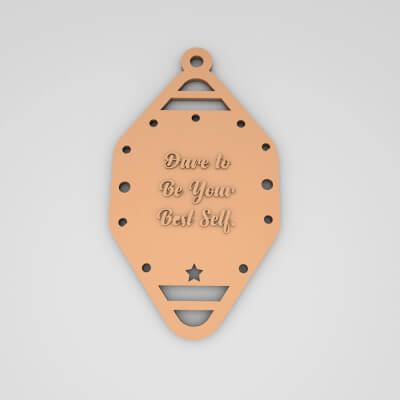 Dare To Be Your Best Self Cute Keychain
