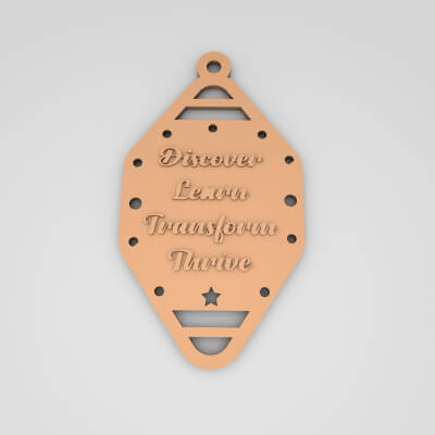 Discover Learn Transform Thrive Cute Keychain