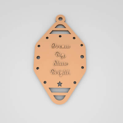 Dream Big Shine Bright Cute Keychain