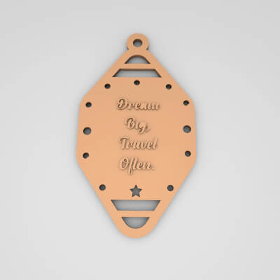 Dream Big Travel Often Cute Keychain