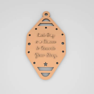 Each Day Is a Chance To Rewrite Your Story Cute Keychain
