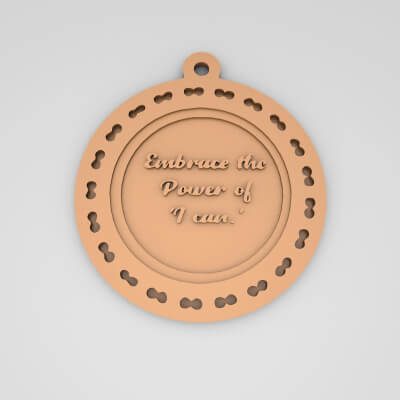 Embrace The Power of I Can Quote Round Keychain