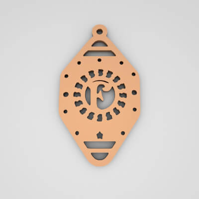 F Initial Monogram Stylish Keychain