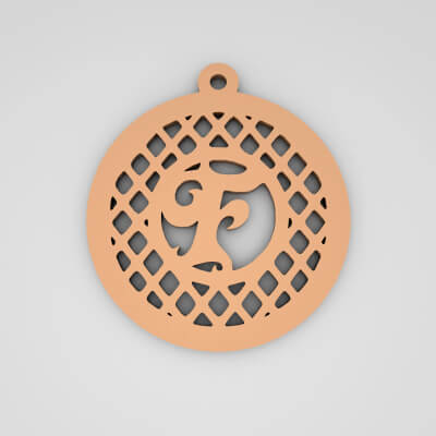 F Monogram Spider Initial Keychain