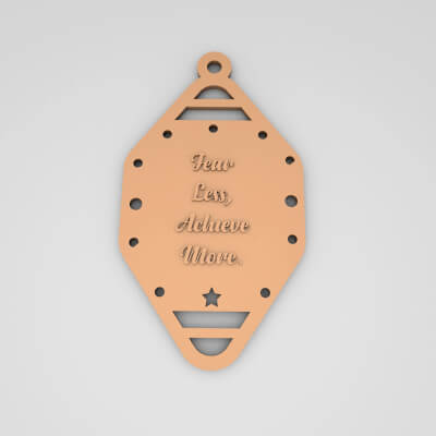 Fear Less Achieve More Cute Keychain
