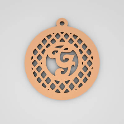 G Monogram Spider Initial Keychain
