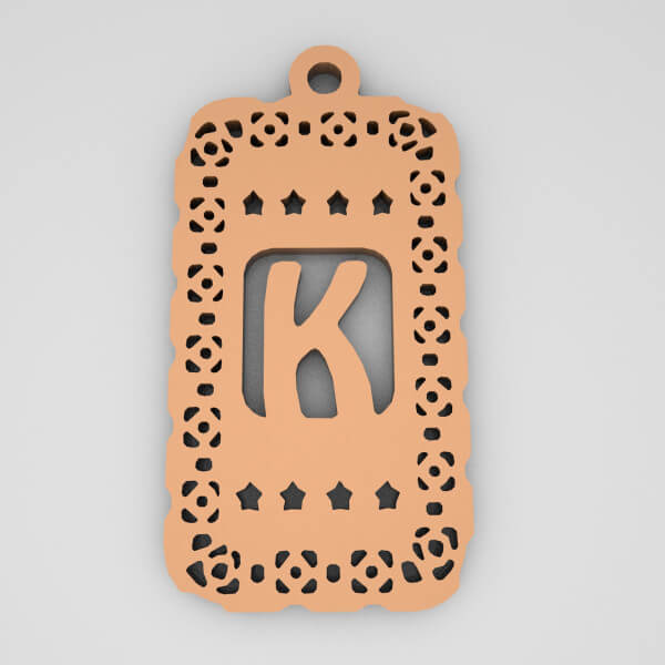 Z Star Monogram Cute Keychain 3D Render RenderHub Gallery