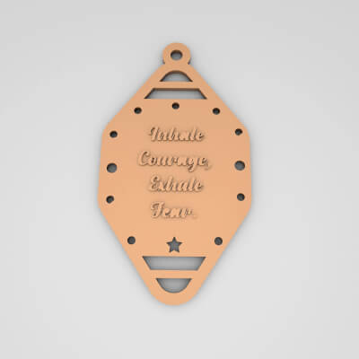 Inhale Courage Exhale Fear Cute Keychain