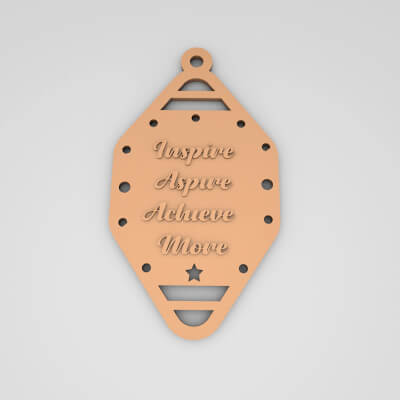 Inspire Aspire Achieve More Cute Keychain