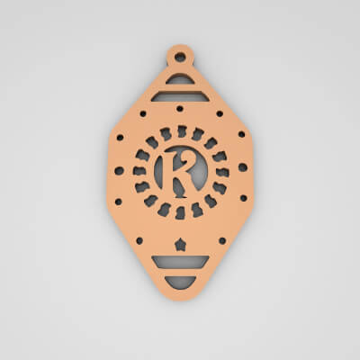 K Initial Monogram Stylish Keychain