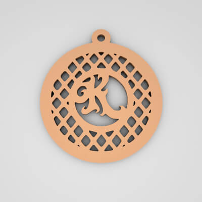 K Monogram Spider Initial Keychain