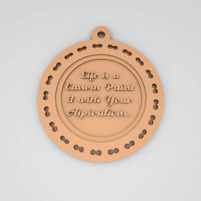 Life Is a Canvas Paint It With Quote Round Keychain