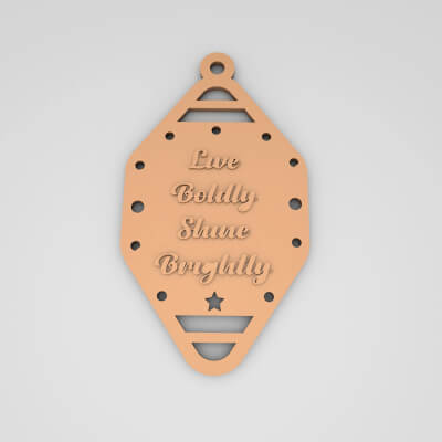Live Boldly Shine Brightly Cute Keychain