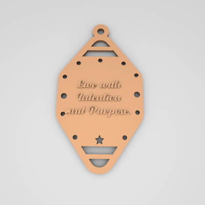 Live With Intention and Purpose Cute Keychain