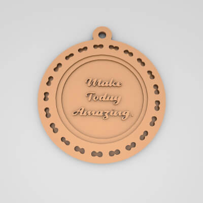 Make Today Amazing Quote Round Keychain