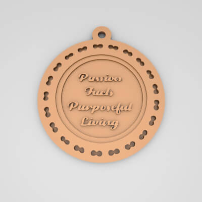Passion Fuels Purposeful Living Quote Round Keychain