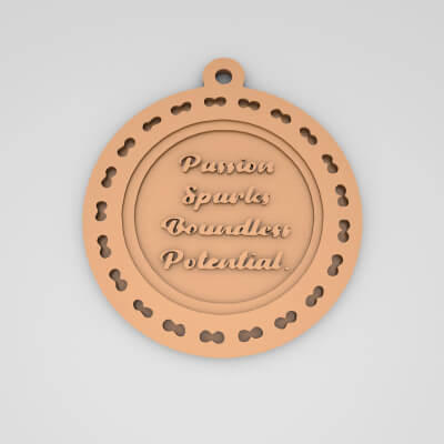 Passion Sparks Boundless Potential Quote Round Keychain