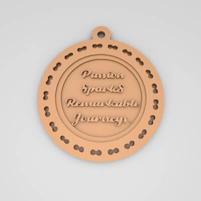 Passion Sparks Remarkable Journeys Quote Round Keychain