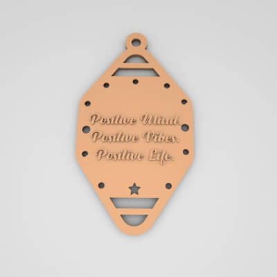 Positive Mind Positive Vibes Positive Life Cute Keychain