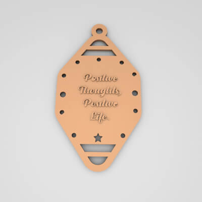 Positive Thoughts Positive Life Cute Keychain
