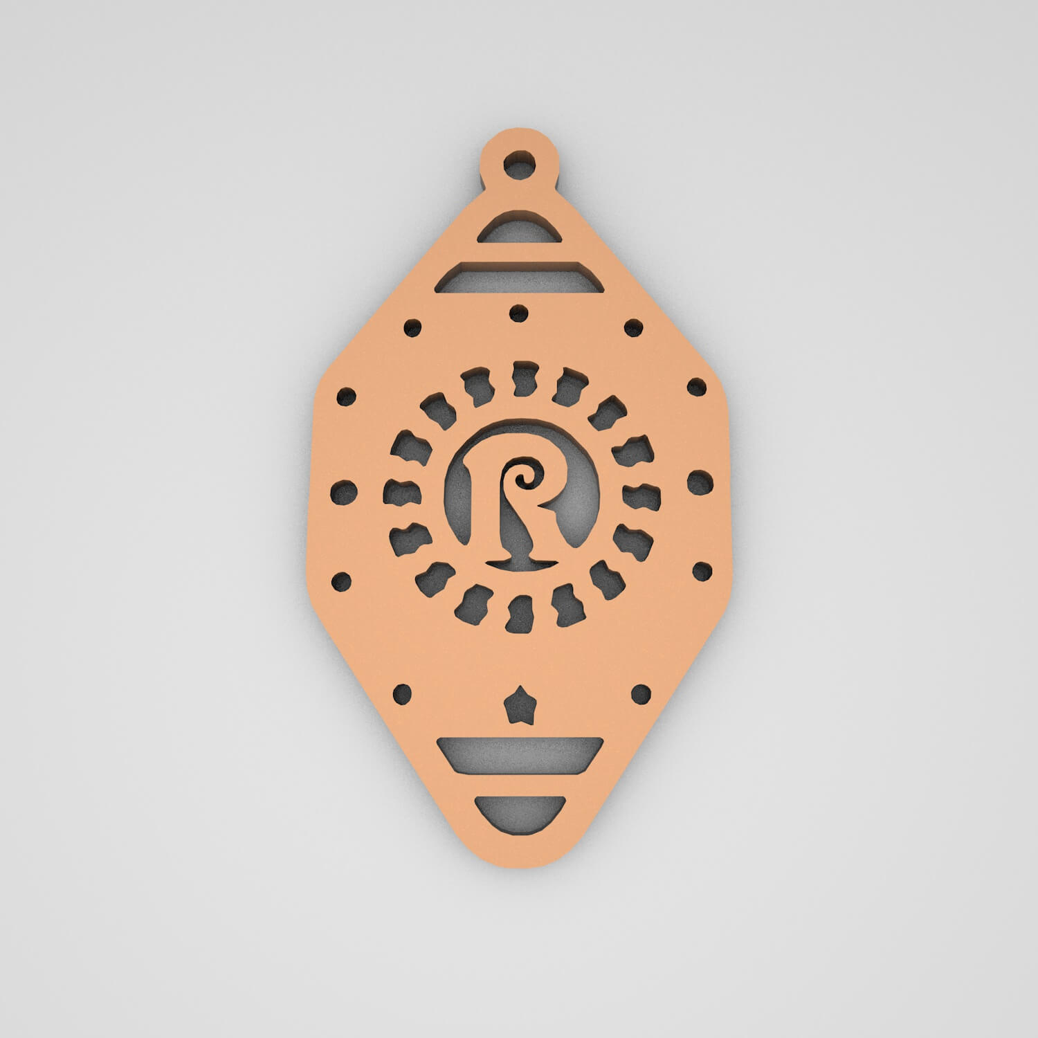R Initial Monogram Stylish Keychain - 3D Print Model by pk3dstore