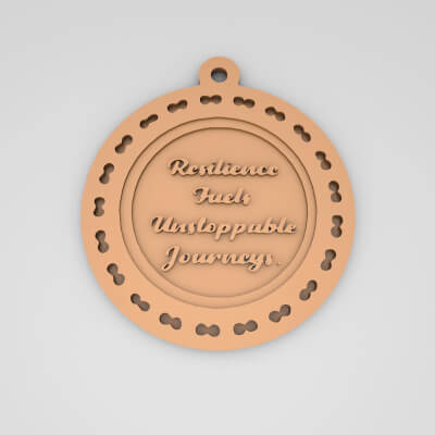 Resilience Fuels Unstoppable Quote Round Keychain