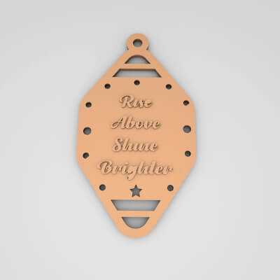 Rise Above Shine Brighter Cute Keychain