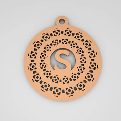 S Monogram Cute Keychain