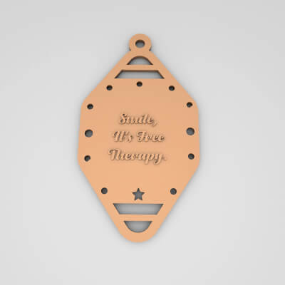 Smile Its Free Therapy Cute Keychain