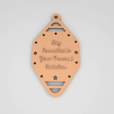 Stay Committed To Your Personal Evolution Cute Keychain