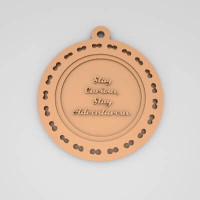 Stay Curious Stay Adventurous Quote Round Keychain