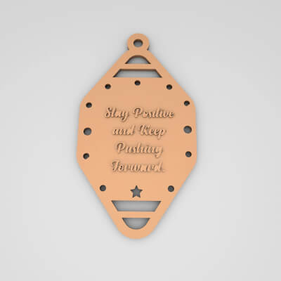 Stay Positive and Keep Pushing Forward Cute Keychain