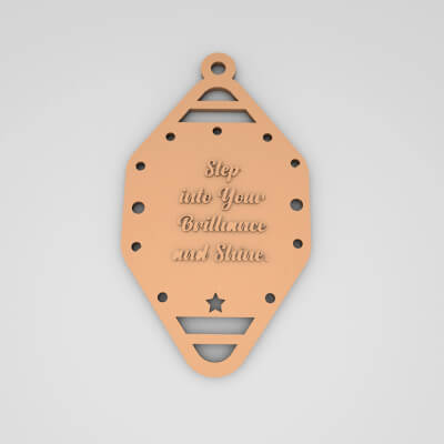 Step Into Your Brilliance and Shine Cute Keychain