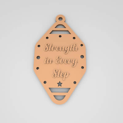 Strength in Every Step Cute Keychain