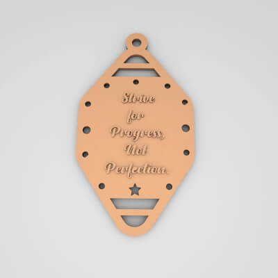 Strive for Progress Not Perfection Cute Keychain