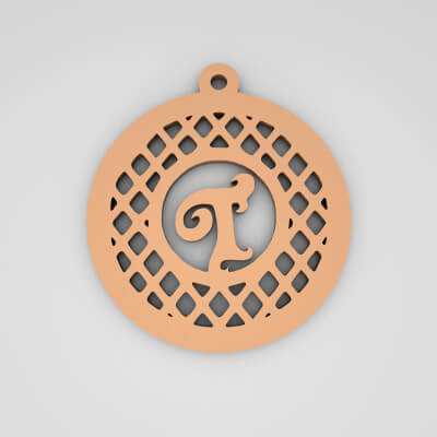 T Monogram Spider Initial Keychain