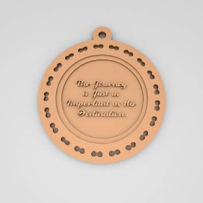 The Journey Is Just as Important as Quote Round Keychain