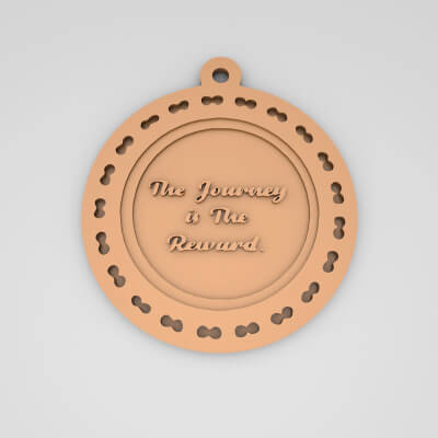 The Journey Is The Reward Quote Round Keychain