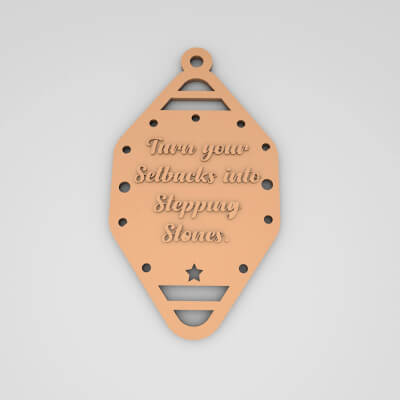 Turn Your Setbacks Into Stepping Stones Cute Keychain