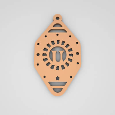 U Initial Monogram Stylish Keychain