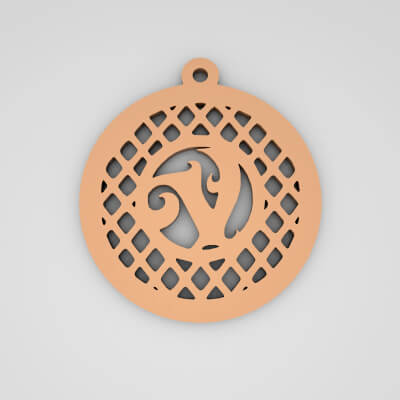 V Monogram Spider Initial Keychain