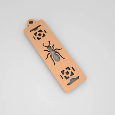 Vertical Bar Pendant Keychain VBPK12