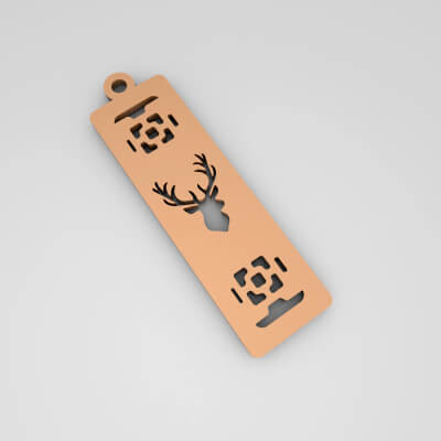 Vertical Bar Pendant Keychain VBPK9