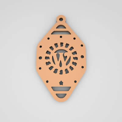 W Initial Monogram Stylish Keychain